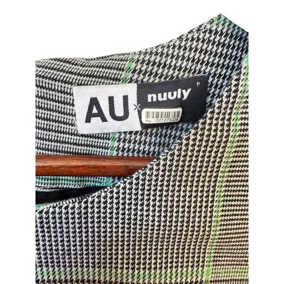AMANDA UPRICHARD x NUULY Westwick Dress Mini Size Small Petite Plaid Puff Sleeve - Picture 6 of 10